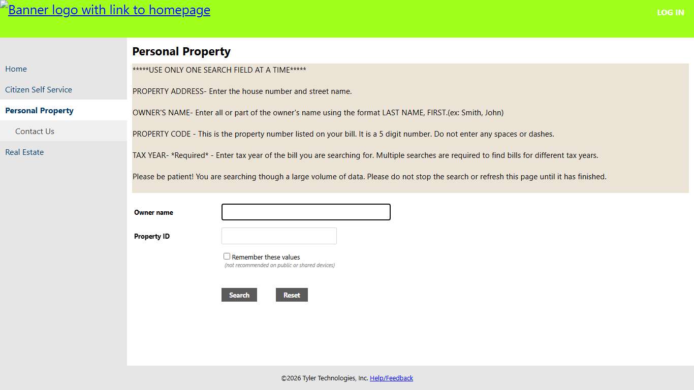 Personal Property Taxes