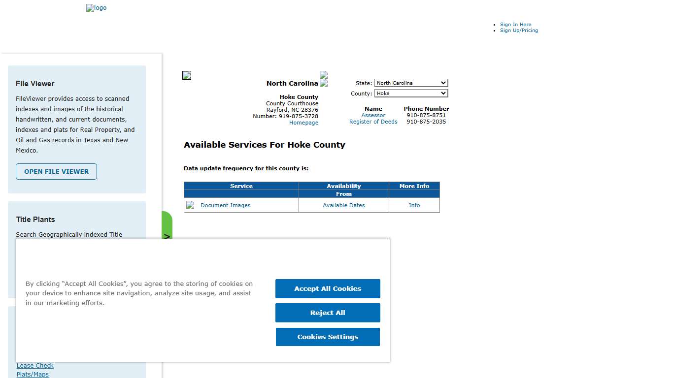 Search Hoke County Public Property Records Online | CourthouseDirect.com